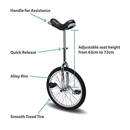 Fun 20 Inch Wheel Unicycle with Alloy Rim, Red