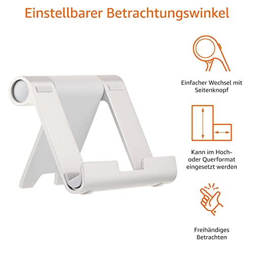 Amazon Basics Multi-Angle Portable Stand for iPad Tablet, E-reader and Phone - Silver