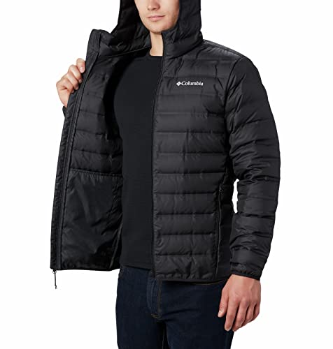 Columbia Men's Lake 22 Down Hooded Jacket, Black, Small