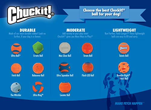 Chuckit! Max Glow Ball Dog Toy, Extra Large (3.5 Inch Diameter) for dogs 100+ lbs, Pack of 17