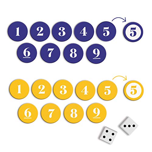 Galison Roll Out! Game – Fun, Easy to Play Dice Game for Kids, Ideal for 2 Players, Ages 6+ – Convenient Storage Tin and Instructions Included, Great Travel Activity for Kids