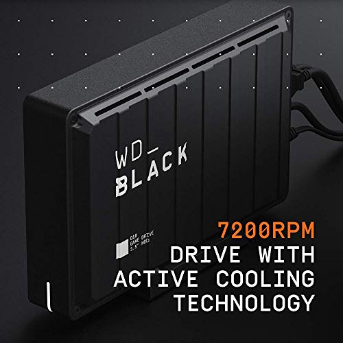 WD_BLACK 8TB D10 Game Drive - Portable External Hard Drive HDD Compatible with Playstation, Xbox, PC, and Mac - WDBA3P0080HBK-NESN