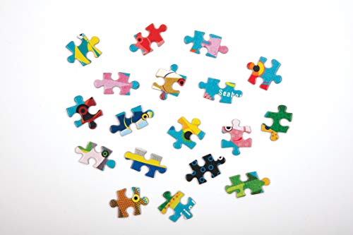 Mudpuppy Ocean Life 1000 Piece Jigsaw Puzzle for Adults and Families, Family Puzzle with Colorful Illustrations of Fish, Sharks and Ocean Life , Blue