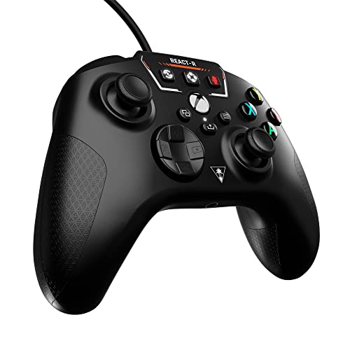 Turtle Beach REACT-R Controller Wired Game Controller – Licensed for Xbox Series X|S, Xbox One and Windows – Audio Controls, Mappable Buttons, Textured Grips - Black
