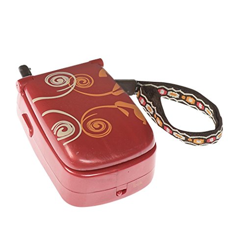 B. toys by Battat Hellophone Toy Cell Phone – Kids Play Phone with Light Sounds and Songs – Toddler Phone with Message Recorder, Red (BX1177Z)