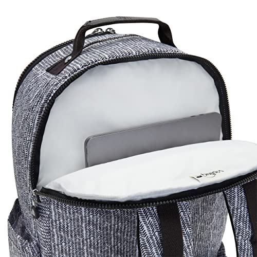 Kipling Women's Seoul Extra Large 17” Device Backpack, Durable, Roomy with Padded Shoulder Straps, School Bag, Simply Chevron, 34.5'' L x 45'' H x 23'' D