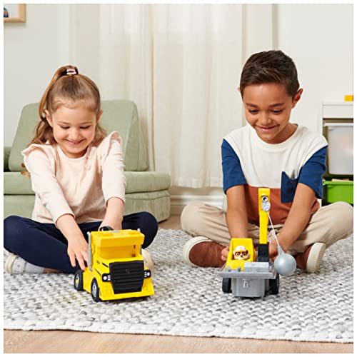 Paw Patrol, Rubble 2 in 1 Transforming X-Treme Truck with Excavator Toy, Crane Toy, Lights and Sounds, Action Figures, Kids Toys for Ages 3 and up