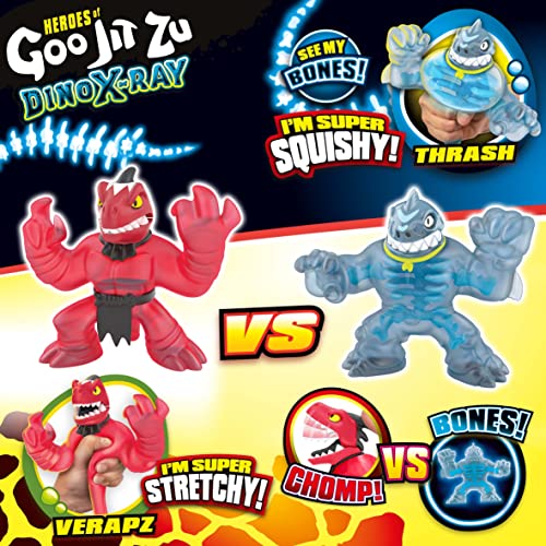 Heroes of Goo Jit Zu Dino X-Ray Fossil Faceoff Versus Pack - Thrash vs Verapz