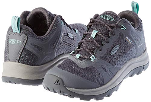 KEEN Women's Terradora 2 Waterproof Low Height Hiking Shoes, Steel Grey/Ocean Wave, 7.5