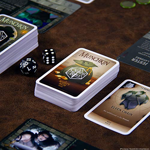 USAOPOLY Munchkin: Critical Role Card Game | Munchkin Game Featuring Critical Role Mighty Nein Campaign | Officially Licensed Critical Role Card Game | Familiar Members, Characters and Guests