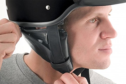 Raider Deluxe Half Helmet (Gloss Black, Small)