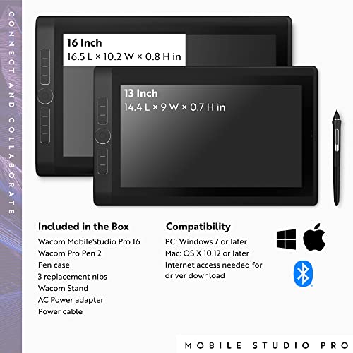 Wacom Mobile Studio Pro 16' Windows 10, Intel Core i7, 512GB SSD: Second Generation