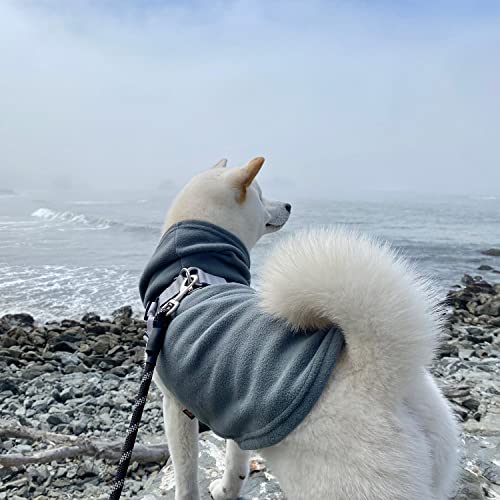 Gooby Fleece Vest Hoodie Dog Sweater - Gray, Small - Warm Pullover Dog Hoodie with O-Ring Leash - Winter Hooded Small Dog Sweater - Dog Clothes for Small Dogs Boy or Girl, and Medium Dogs