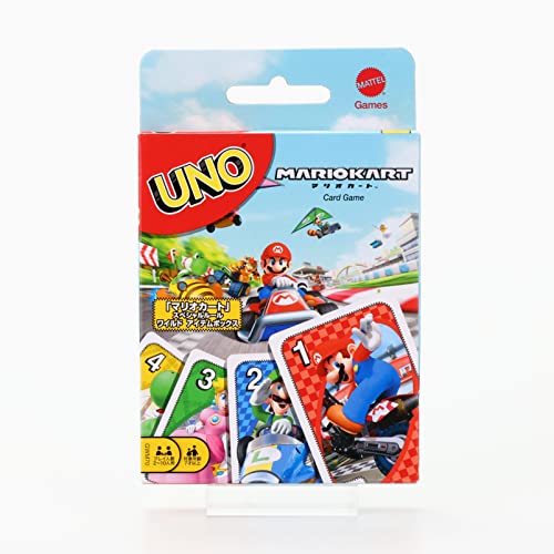 Mattel Games UNO Mario Kart Card Game for Kids, Adults, Family and Game Night with Special Rule for 2-10 Players