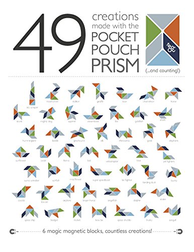 6 Piece Tegu Pocket Pouch Prism Magnetic Wooden Block Set, Nelson
