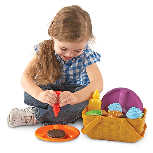 Learning Resources New Sprouts Picnic Set - 15 Pieces, Ages 18+ months, Pretend Play Food for Toddlers, Kitchen Play Toys for Kids