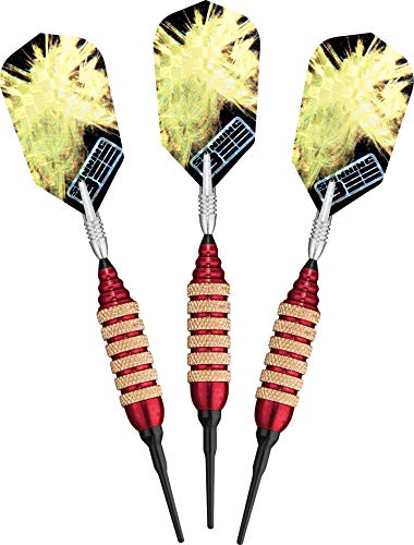 Viper Spinning Bee Soft Tip Darts with Casemaster Storage/Travel Case, Red, 16 Grams