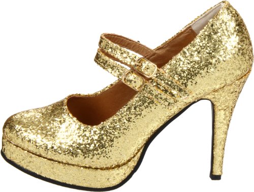 Ellie Shoes Women's 421-Jane-G Maryjane Pump,Gold Glitter,5 M US