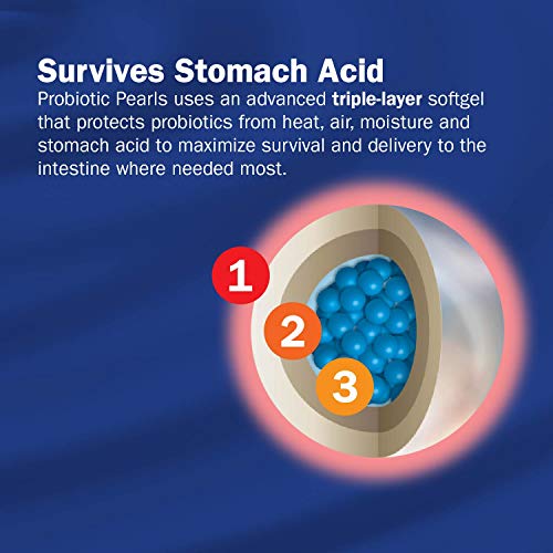 Nature's Way Probiotic Pearls Complete, 1 Billion Live Cultures, 6 Strains, Supports Digestive Health*, Survives Stomach Acid, 30 Softgels