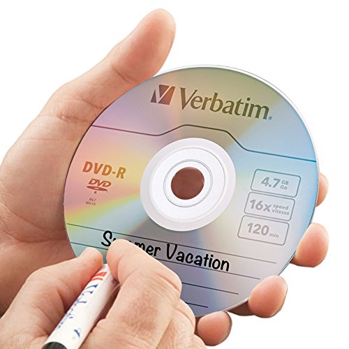 Verbatim DVD-R Blank Discs AZO Dye 4.7GB 16X Recordable Disc - 100 Pack Spindle
