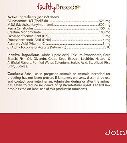 Healthy Breeds Synovial-3 Dog Hip and Joint Support Soft Chews for Australian Shepherd - OVER 200 BREEDS - Glucosamine MSM Omega and Vitamins Supplement - Cartilage Care - 120 Ct