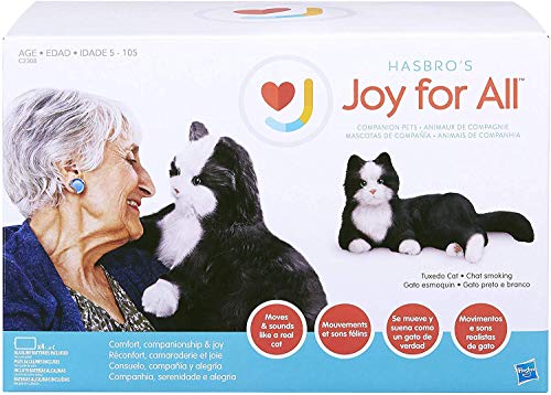JOY FOR ALL - Black and White Tuxedo Cat - Interactive Companion Pets - Realistic and Lifelike