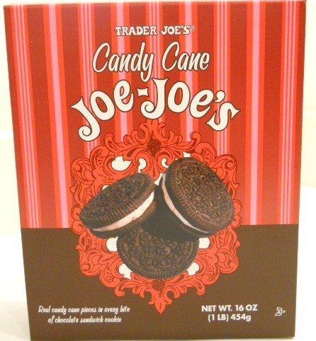 Trader Joes Candy Cane Joe Joes Sandwich Cookies (Pack of 2) Limited Edition for the Holidays