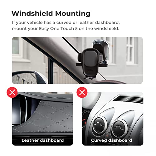 iOttie Easy One Touch 5 Dashboard and Windshield Universal Car Mount Phone Holder Desk Stand with Suction Cup Base and Telescopic Arm for iPhone, Samsung, Google, Huawei, Nokia, other Smartphones