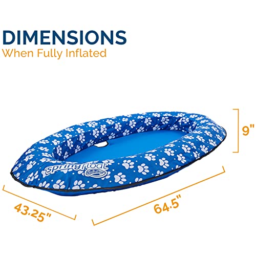 SwimWays Paddle Paws Spring Float Dog Raft, Large (65 lbs. and Up), Blue
