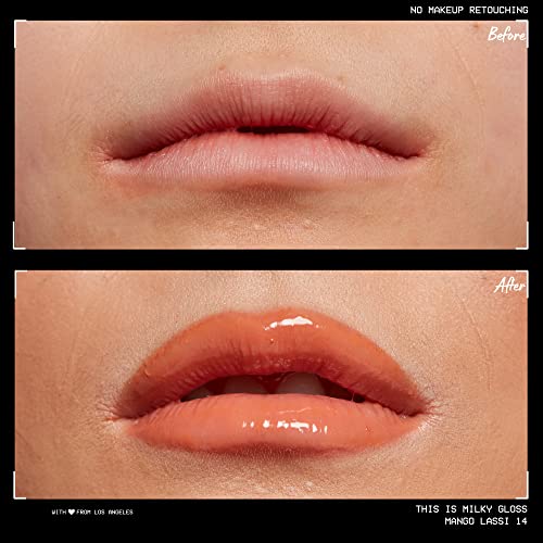 NYX PROFESSIONAL MAKEUP This Is Milky Gloss, Lip Gloss with 12 Hour Hydration, Vegan - Mango Lassi (Orange Cream)