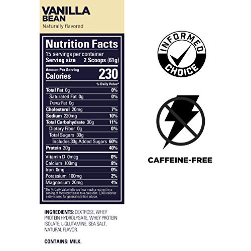 GU Energy Roctane Ultra Endurance Protein Recovery Drink Mix, 15-Serving Pouch, Vanilla Bean