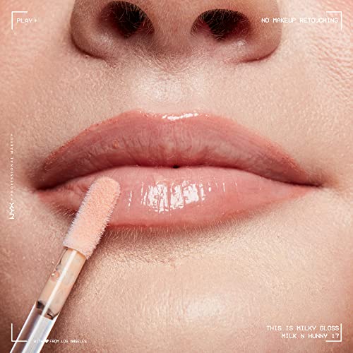NYX PROFESSIONAL MAKEUP This Is Milky Gloss, Lip Gloss with 12 Hour Hydration, Vegan - Milk and Hunny (Honey Nude)