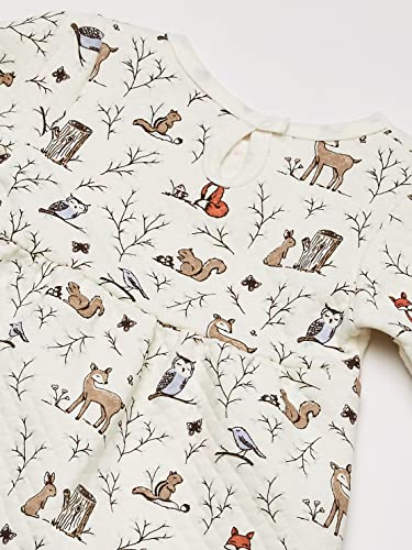 Hudson Baby Girls' Quilted Cotton Dress and Leggings, Enchanted Forest, 9-12 Months