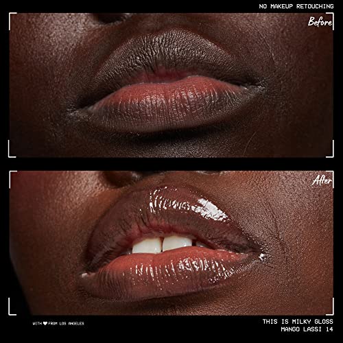 NYX PROFESSIONAL MAKEUP This Is Milky Gloss, Lip Gloss with 12 Hour Hydration, Vegan - Mango Lassi (Orange Cream)