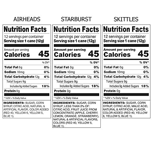 Starburst, Skittles, and Airheads Candy Cane Mixed Pack 3s