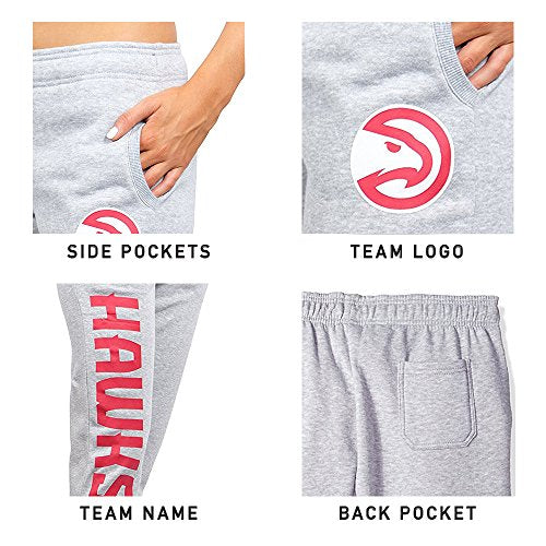 Ultra Game NBA Los Angeles Clippers Relax Fit Jogger, Heather Gray, Medium