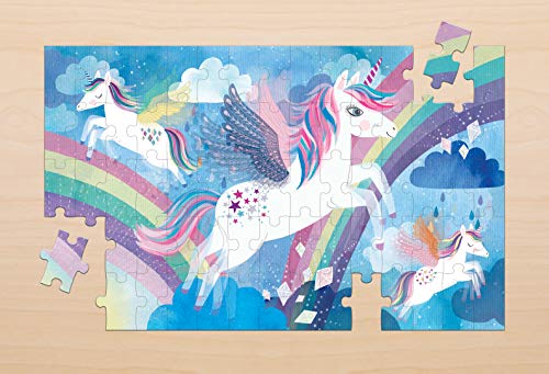Unicorn Magic 75 Piece Lenticular Puzzle from Mudpuppy - Exciting and Innovative Jigsaw Puzzle for Kids, 17.75' x 11', Watch The Completed Puzzle Transform Before Your Eyes, Ages 5+