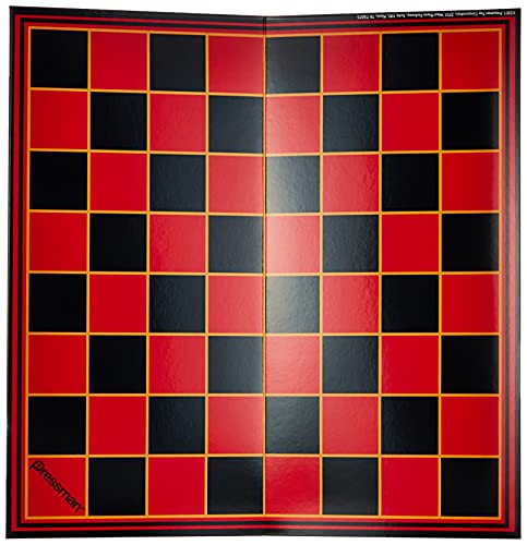 Pressman Checkers -- Classic Game With Folding Board and Interlocking Checkers