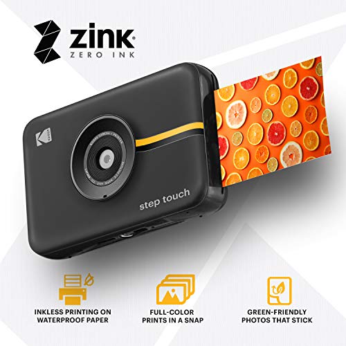 Kodak Step Touch Instant Camera with 3.5” LCD Touchscreen Display,13MP 1080p HD Video (Black) Starter Bundle