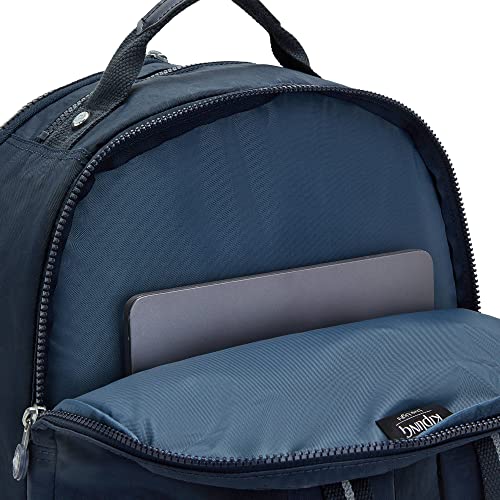 Kipling Women's Seoul Extra Large 17” Device Backpack, Durable, Roomy with Padded Shoulder Straps, School Bag, True Blue Tonal 2, 13.5' L x 18.25' H x 7.75' D