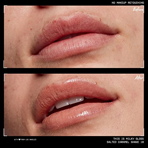NYX PROFESSIONAL MAKEUP This Is Milky Gloss, Lip Gloss with 12 Hour Hydration, Vegan - Salted Caramel Shake (Caramel)