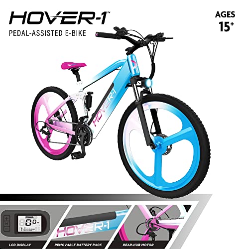 Hover-1 Instinct Electric Bike with 350W Motor, 15 mph Max Speed, 26” Tires, and 40 Miles of Range E-Bike