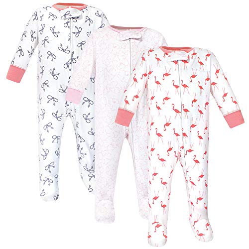 Yoga Sprout Zipper Sleep N Play, Flamingo, 3 Pack, Preemie