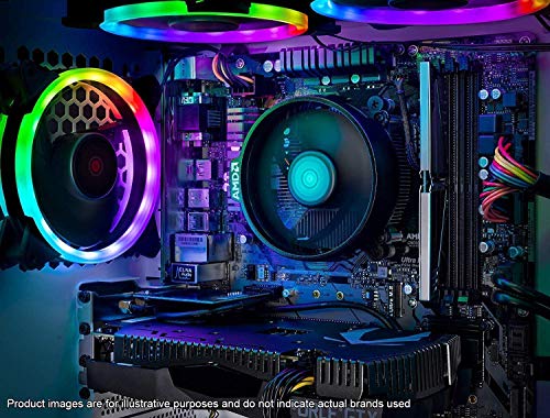 SkyTech Archangel Gaming Computer PC Desktop - Ryzen 5 3600 6-Core 3.6GHz, GTX 1660 Ti 6G, 500G SSD, 8GB DDR4 3000, RGB, AC WiFi, Windows 10 Home 64-bit, White