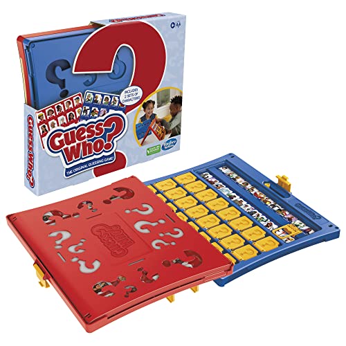 Guess Who? Original, Easy to Load Frame, Double-Sided Character Sheet, 2 Player Board Games for Kids, Guessing Games for Families, Ages 6 and Up