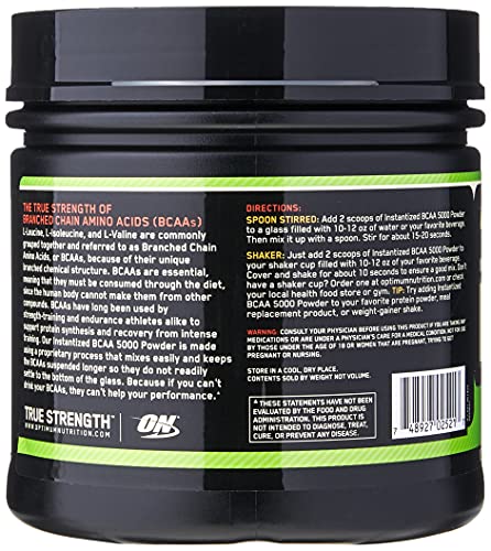 Optimum Nutrition Instantized BCAA Powder, Keto Friendly Branched Chain Essential Amino Acids, 5000mg, Orange, 40 Servings (Packaging May Vary)