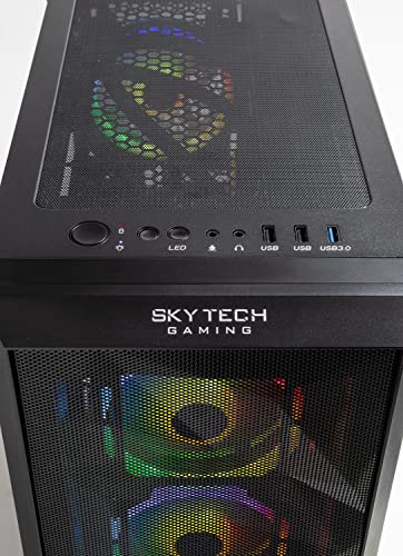 Skytech Chronos Mini Gaming PC Desktop – Intel Core-i5 10400F 2.9GHz, GTX 1660 Ti, 500GB SSD, 16G DDR4 3000, AC Wi-Fi, Windows 10 Home 64-bit