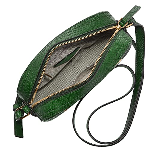 Fossil Liza Camera Bag, Green Python