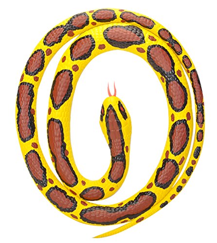 Wild Republic Burmese Python, Rubber Snake Toy, Gifts for Kids, Educational Toys, 46