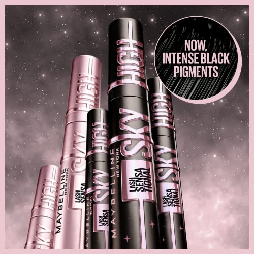 Maybelline Lash Sensational Sky High Washable Mascara Makeup, Volumizing, Lengthening, Defining, Curling, Multiplying, Buildable Formula, Cosmic Black, 1 Count